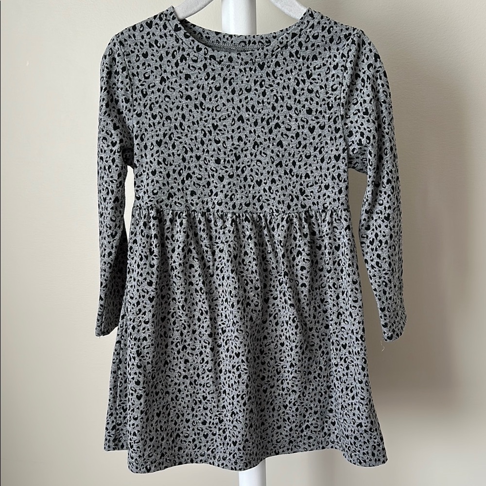 Old Navy Long Sleeve Leopard Print Dress 3T